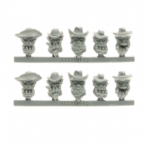 GUNSLINGER ORCS HEADS (10)
