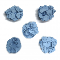 CRACKED 25 MM BASES (5)