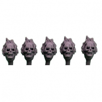 FLAMING SKULL HELMETS / HEADS X5 POST HUMAN SCALE