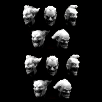 MAD CLOWNS HEADS (10)