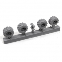 WHEELS - 19MM MILITARY WHEEL X 4 SPRUE