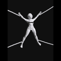 CHAINED GENE-ENHANCED FEMALE WARRIOR SUBMISSIVE