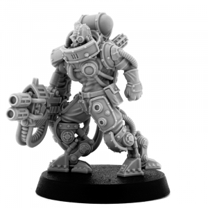 MECHANIC ADEPT BATTLE SERVITOR WITH HEAVY MELTING GUN (LM)