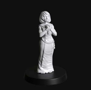 FEMALE WARRIOR SISTER ROBED & PRAYING 5