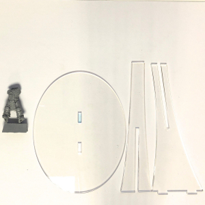 127 MM FLYING STEM AND 120X92 MM CLEAR OVAL BASE (1)