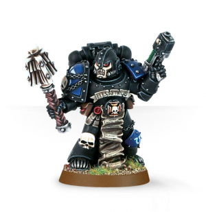 SPACE MARINE CHAPLAIN WITH CROZIUS AND PLASMA PISTOL