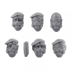 BERET AND GASMASK VETERAN HEADS
