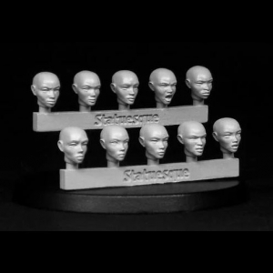 HEROIC SCALE FEMALE HEADS - BALD