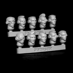 HEROIC SCALE FEMALE HEADS - TECHNO ROIDERS