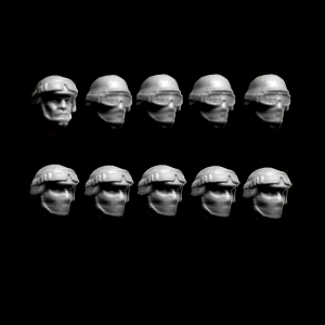 TACTICAL TROOPER HEADS (10)