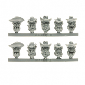 GUNSLINGER ORCS HEADS (10)