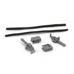 BIG GUNS - SATURATION FIRE - MINIGUN, BACK PACK & NON FLEXIBLE AMMO BELT SET X 2