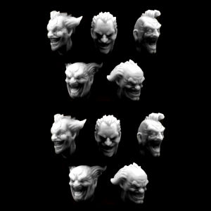 MAD CLOWNS HEADS (10)