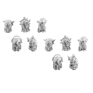 ORC IRON MASK HEADS (10)