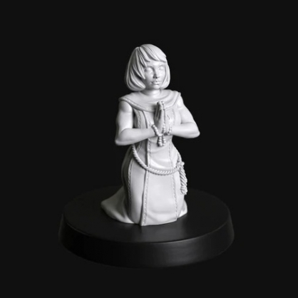 FEMALE WARRIOR SISTER ROBED & PRAYING 2