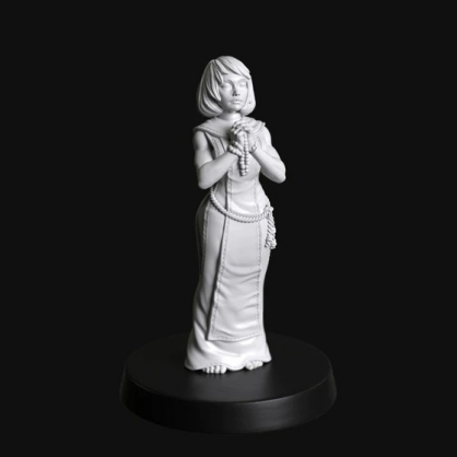 FEMALE WARRIOR SISTER ROBED & PRAYING 5