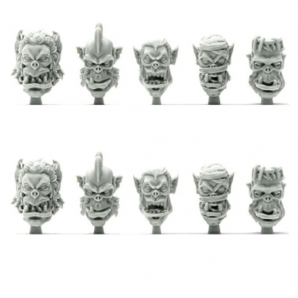 MONSTER ORCS HEADS (10)