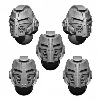 IMPERIAL TEMPLAR HELMET HEADS SET (5U) V4