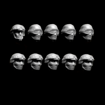 TACTICAL TROOPER HEADS (10)