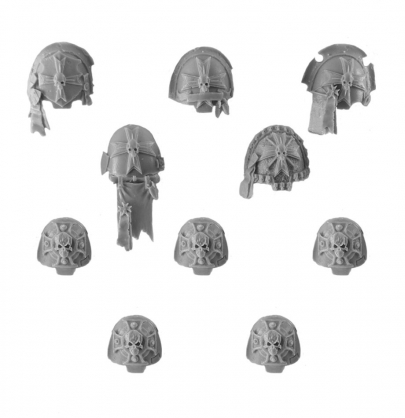 BLACK TEMPLARS TERMINATOR SHOULDER PADS (5)