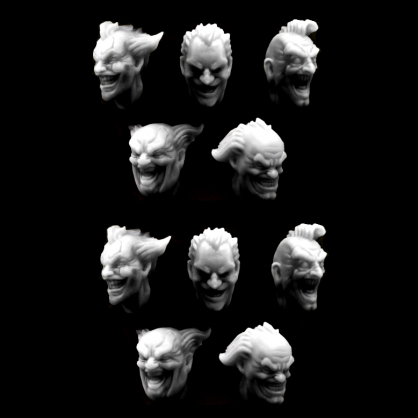 MAD CLOWNS HEADS (10)