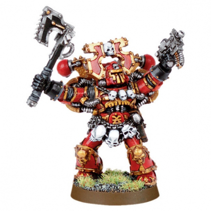 WORLD EATERS ASPIRING CHAMPION WITH BOLT PISTOL AND CHAINAXE