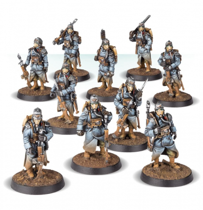 DEATH KORPS OF KRIEG INFANTRY SQUAD AT EASE