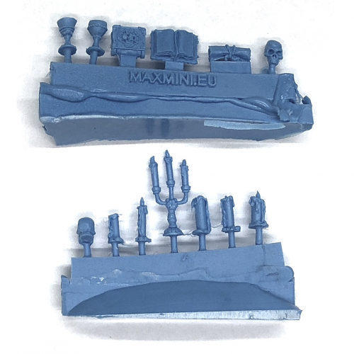 CANDLES, BOOKS, SKULLS