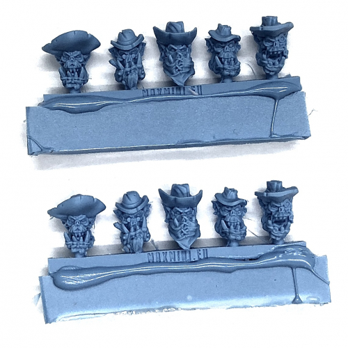 GUNSLINGER ORCS HEADS (10)