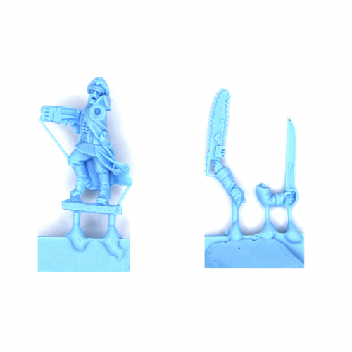 COMMISSAR WITH PLASMA PISTOL AND SWORD