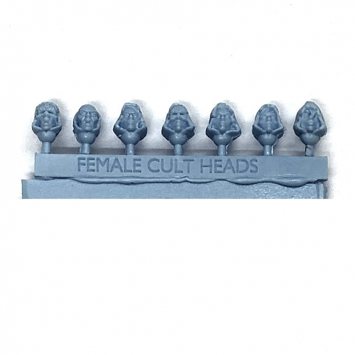 FEMALE CULTIST HEADS (7)
