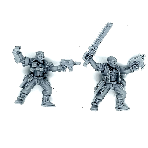 CATACHAN OFFICERS WITH POWER FIST AND CHAINSWORD