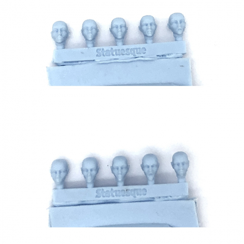 HEROIC SCALE FEMALE HEADS - BALD