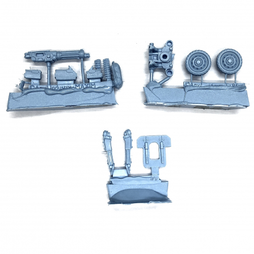 FIELD GUN PLATFORM AND MAXIM GUN