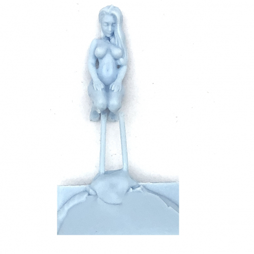 CAPTURED NAKED FEMALE PRISONER  KNEELS