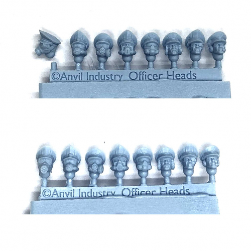 TRENCH OFFICER HEADS (16)