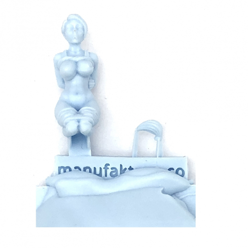 NUDE SLAVE GIRL KNEELS