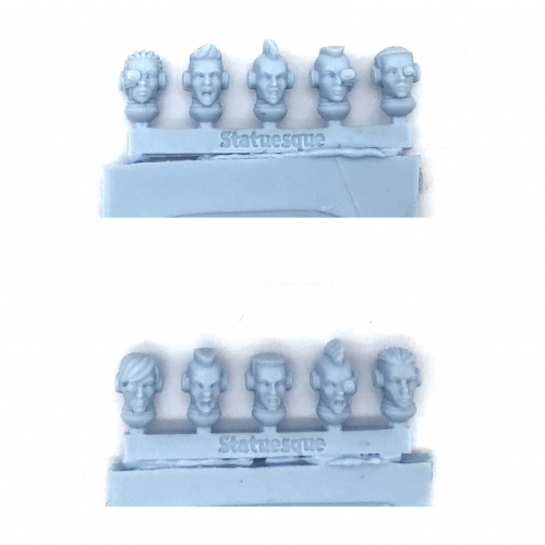 HEROIC SCALE FEMALE HEADS - TECHNO ROIDERS