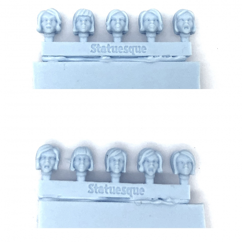 HEROIC SCALE FEMALE HEADS - ANGRY BOBS