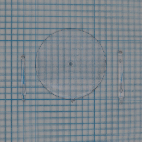 60 MM CLEAR FLYING BASE WITH 30/35 MM BALL TOP FLYING STEM (1)