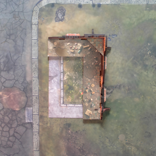 ANCIENT IMPERIAL RUIN (L-образная малая руина)